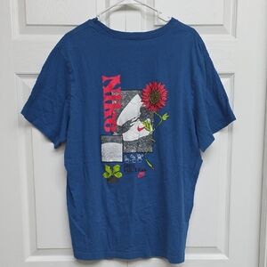 Nike Blue Mens Shirt with Red Graphic